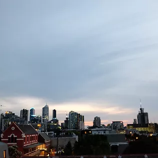 Melbourne Sunset skyline
